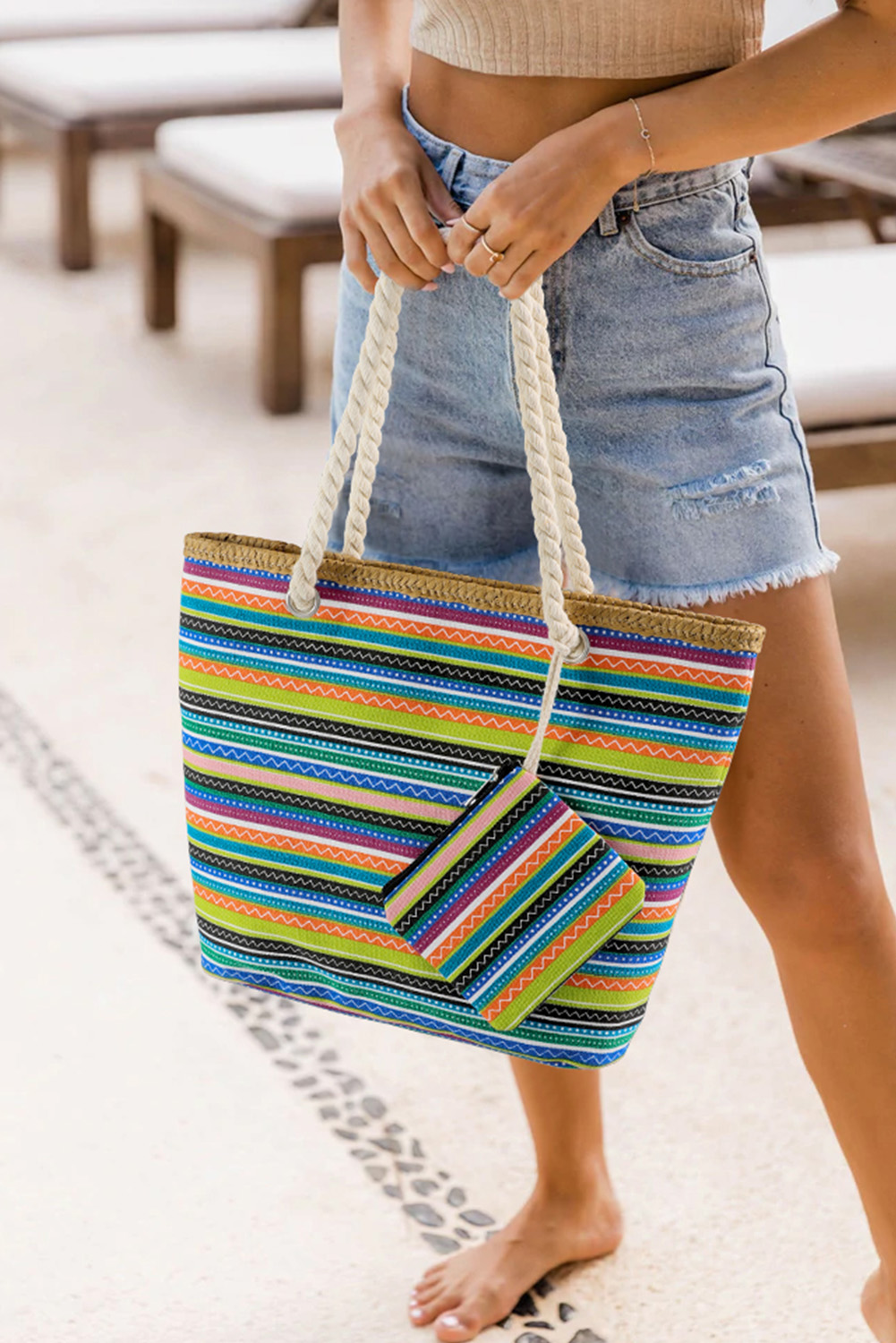 New arrivals 2023 Multicolor BEACH BAG Large Capacity Tote BAG for Women