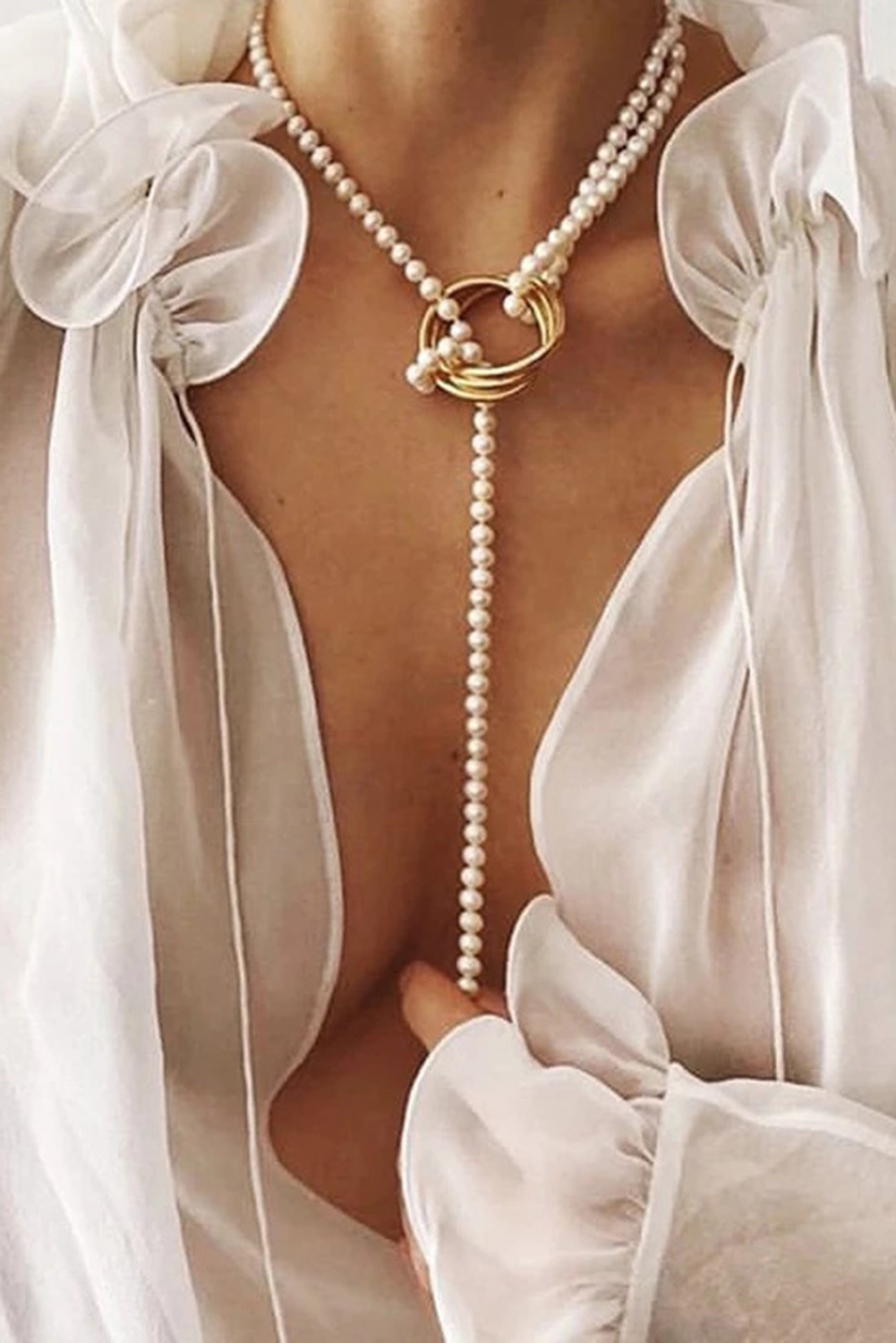 New arrivals 2023 White Elegant Pearl BEADS Necklace