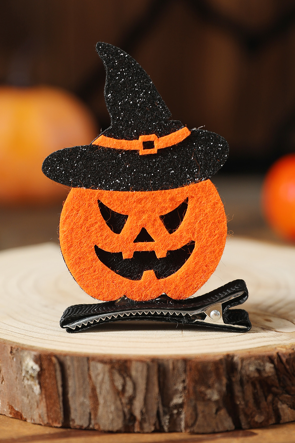 New arrivals 2023 Black Funny Halloween Ghost Wizard Hat Pumpkin HAIR CLIP