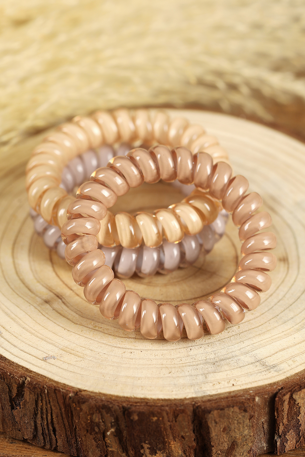 Wholesale Brown TELEPHONE Spiral Coil Hair Tie