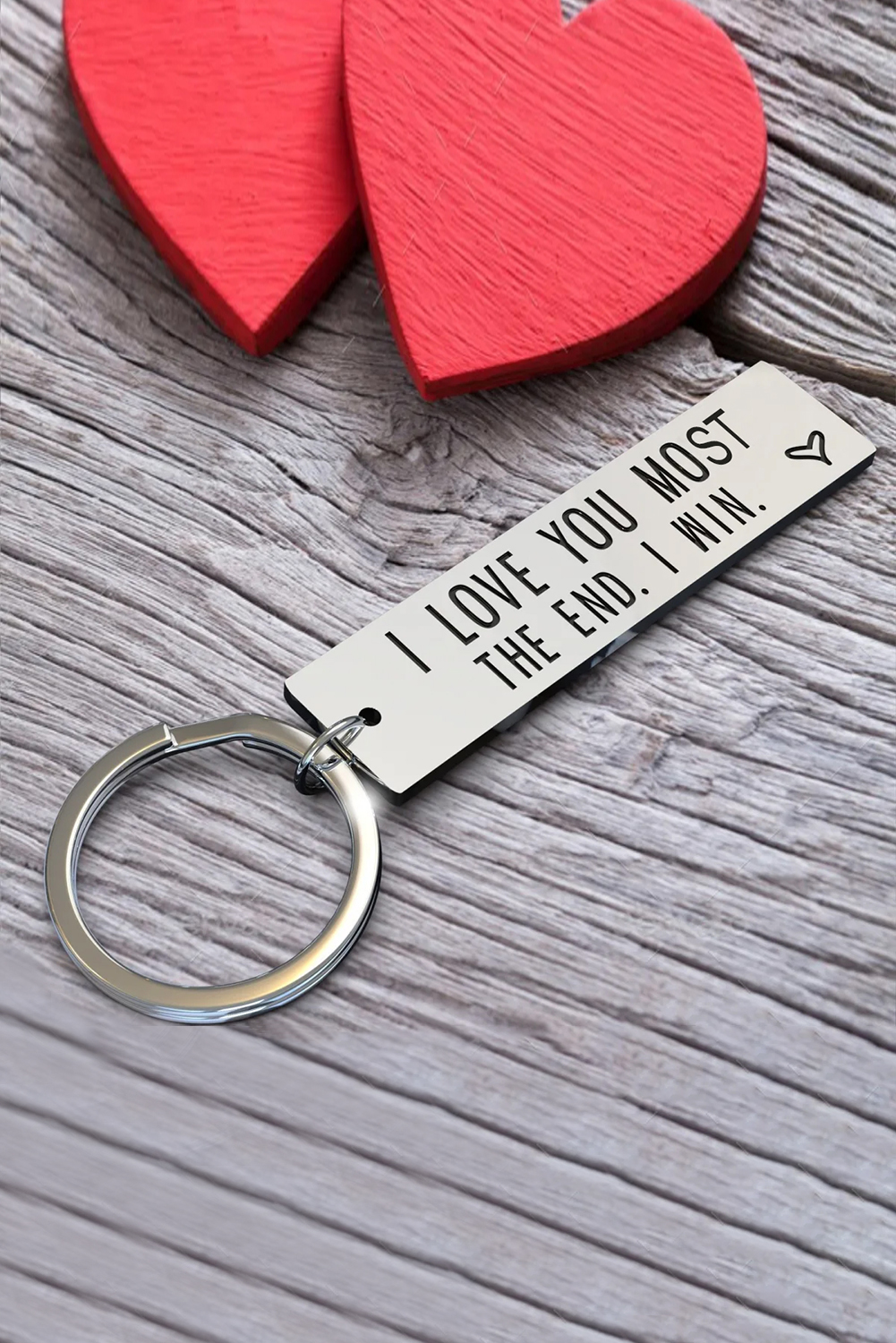 Wholesale Silver Letter Print Stainless Steel KEYCHAIN 