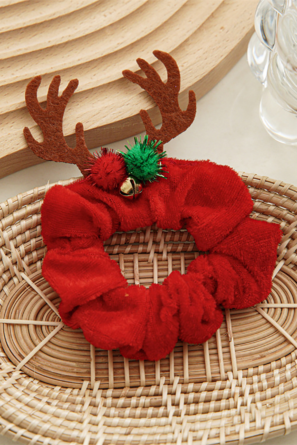  Fiery Red CHRISTMAS Antlers Colon Scrunchie