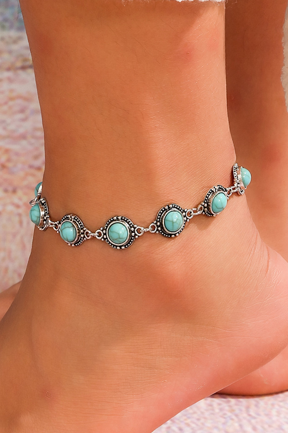 Shewin Wholesale Dropshippers Mint Green Bohemia Turquoise ANKLET