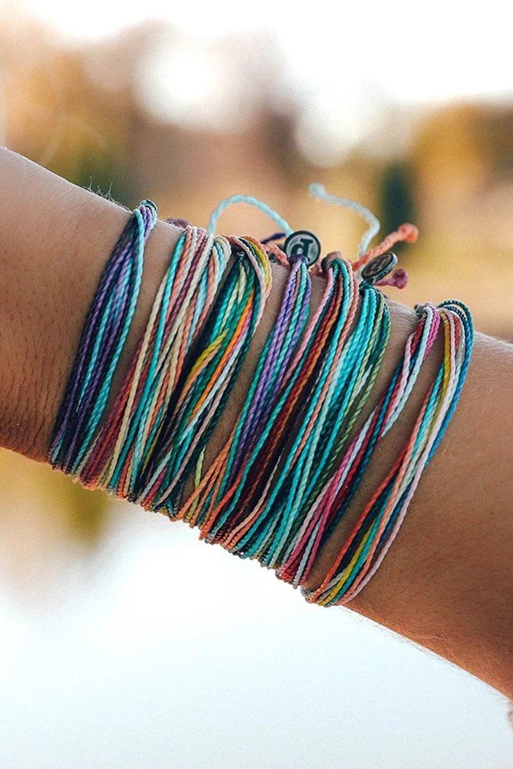 Multi Color Wax Rope Woven Bracelet Set