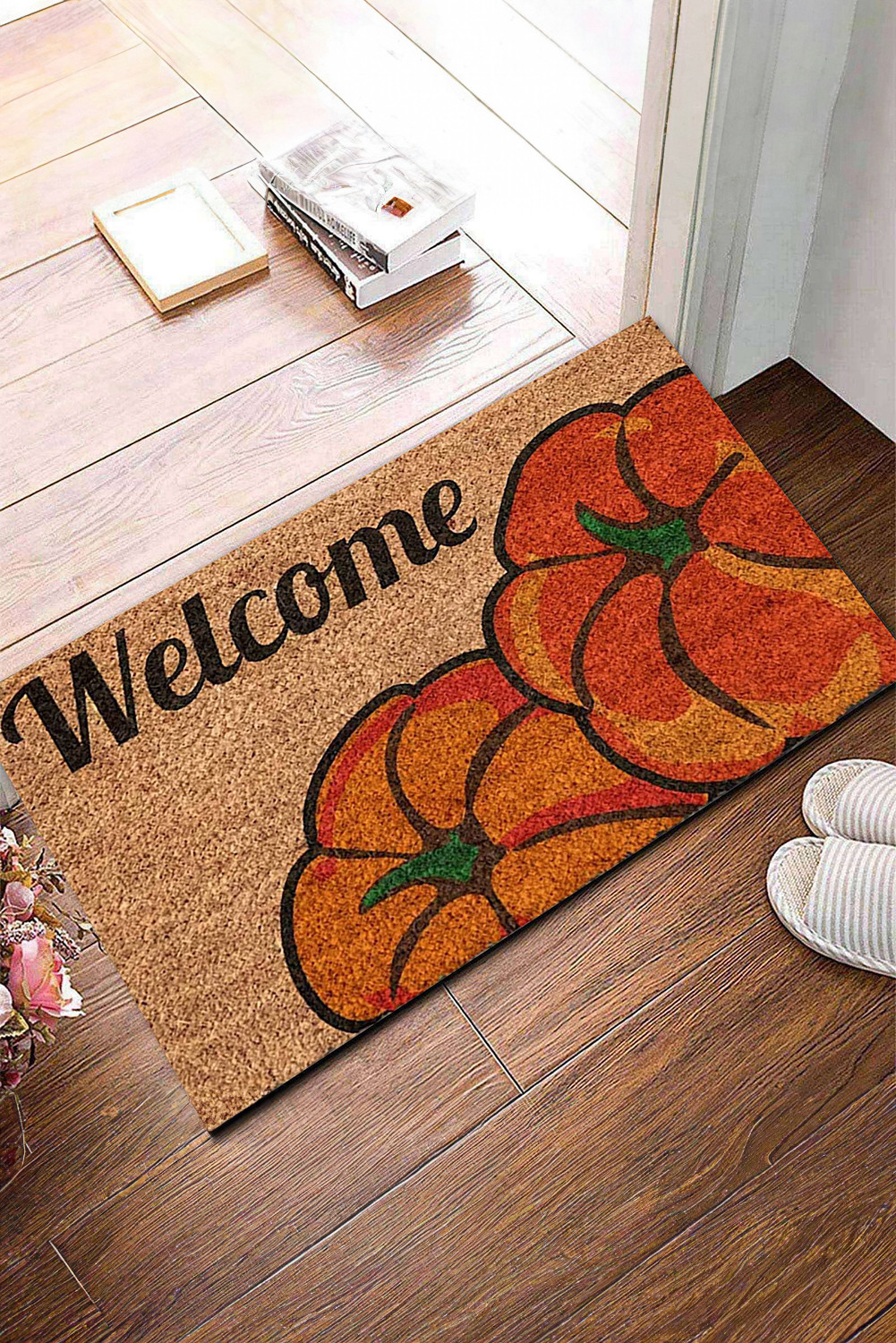 Orange 40*60cm Pumpkin Graphic Welcome Door Mat