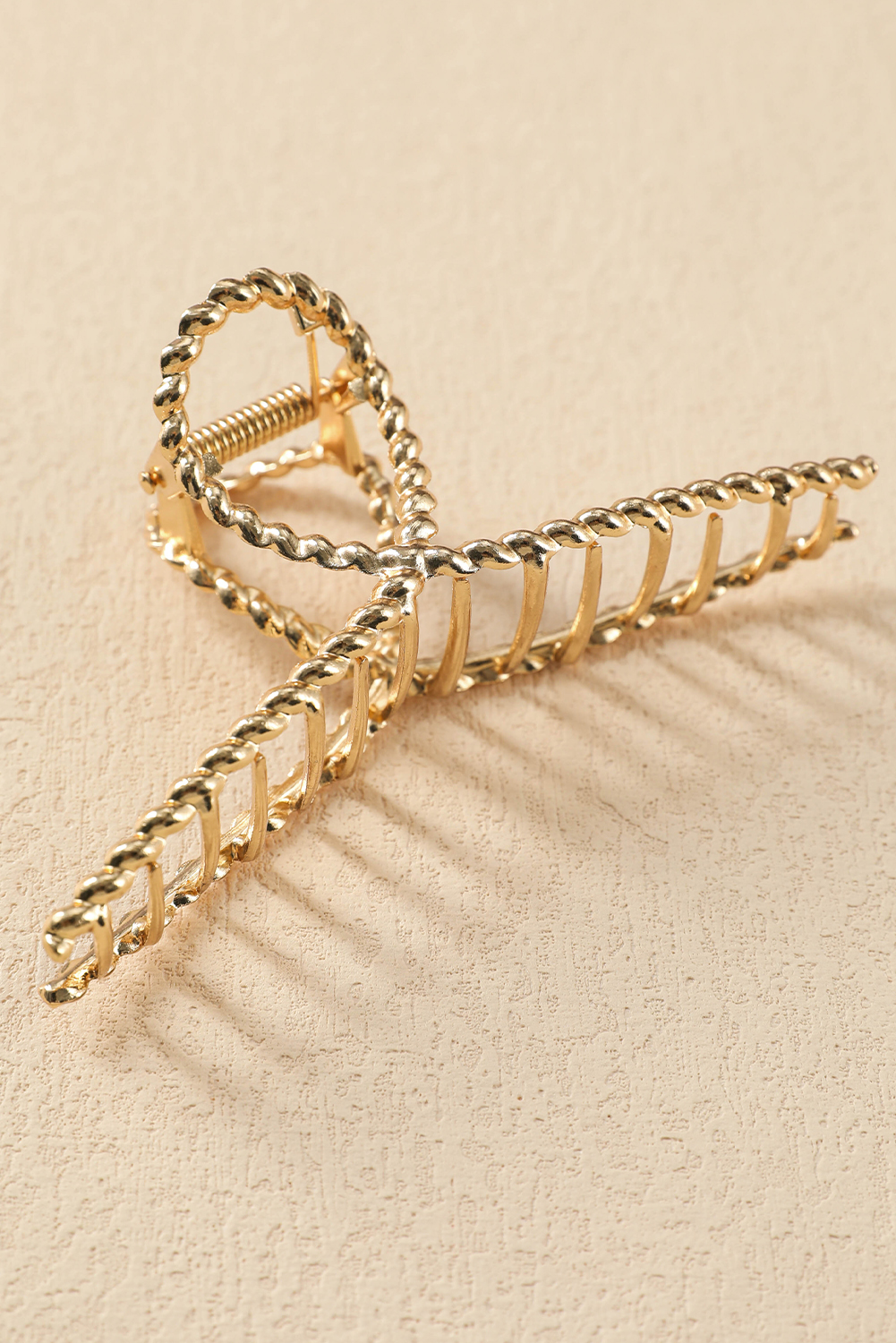 Gold Twist Loop Large HAIR Claw Clip