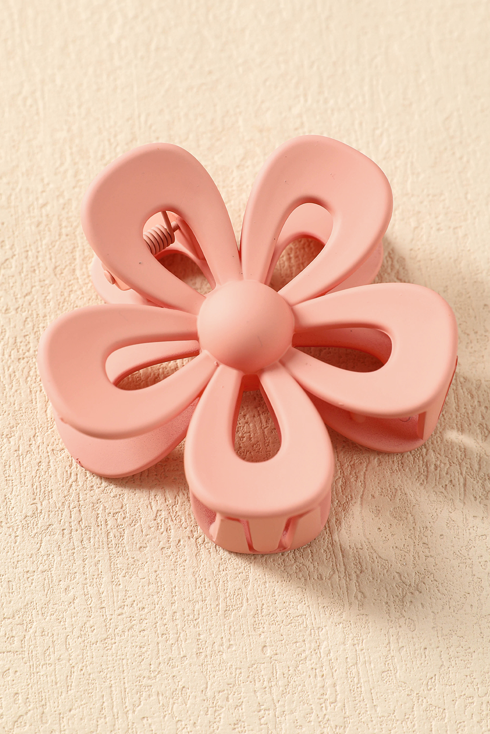 Shewin Wholesale Trendy Light Pink Sweet Hollowed FLOWER Shape Claw Clip