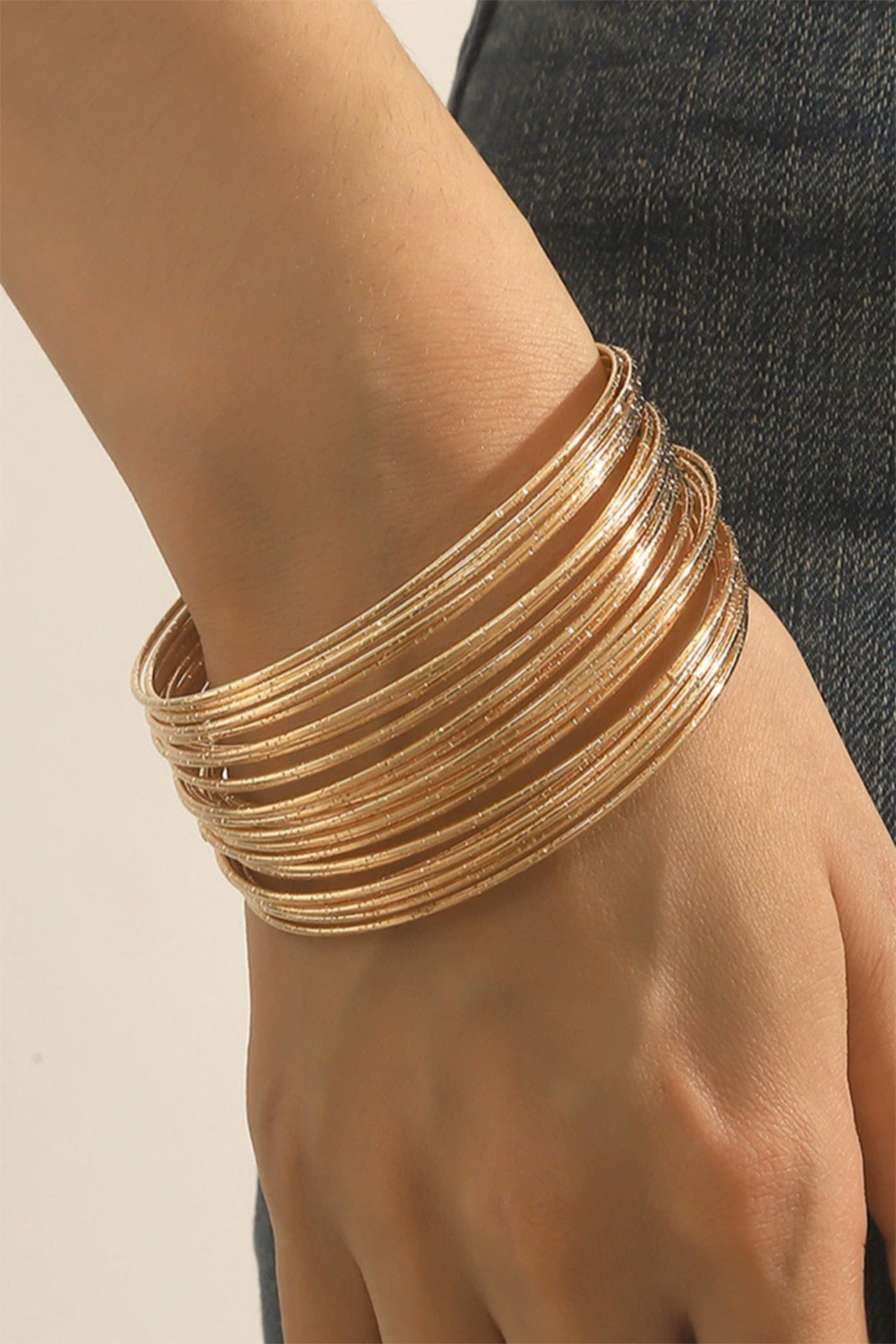 Gold Boho Alloy Bracelet Set