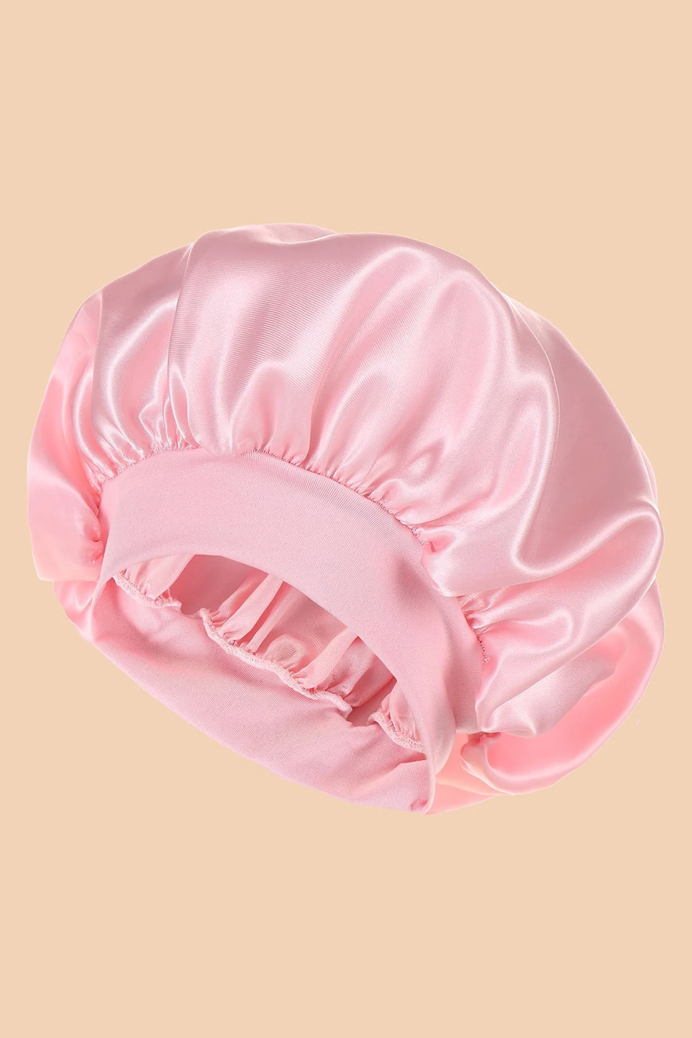 Pink Satin Sleeping Hair Bonnet