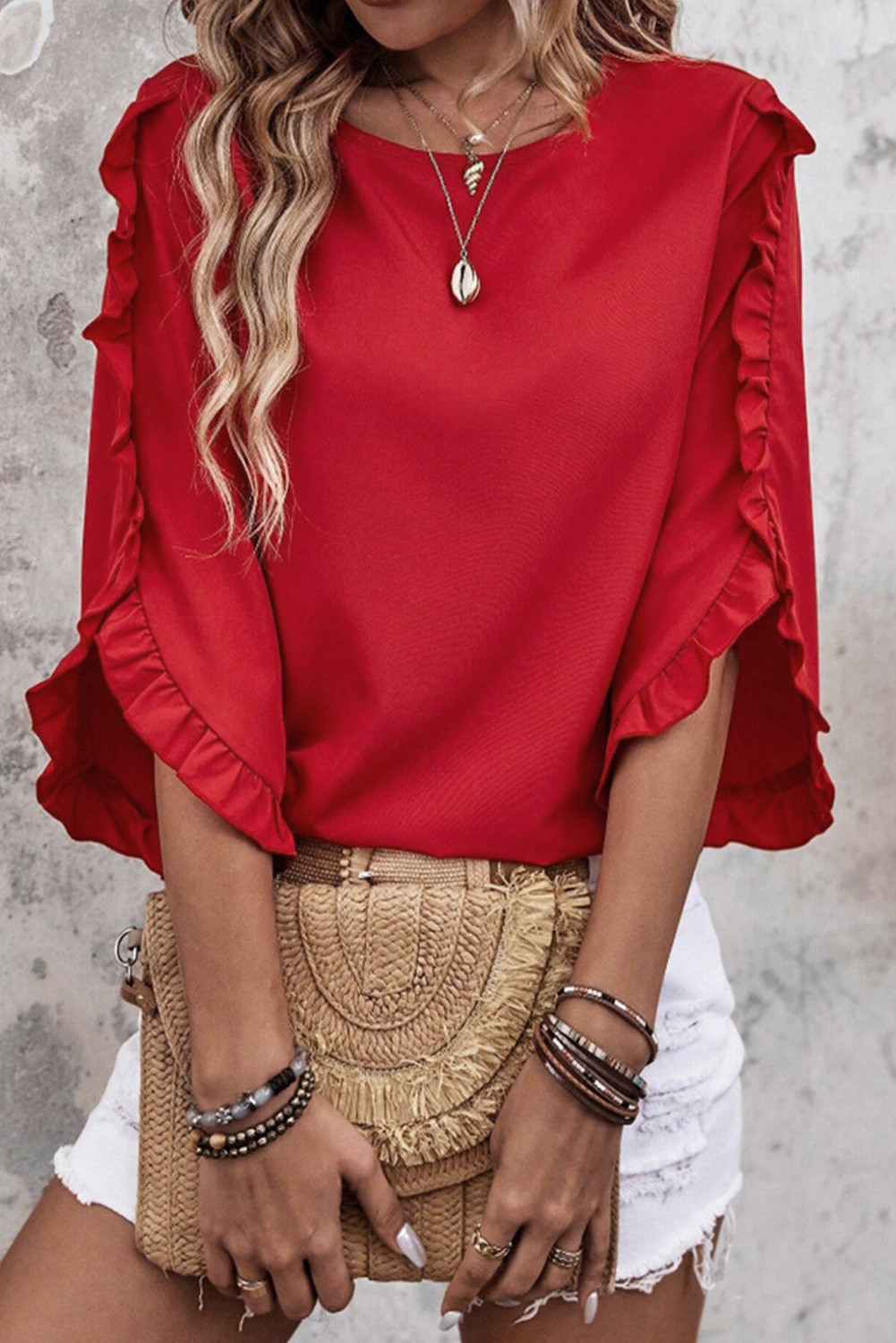 tulip sleeve blouses wholesale