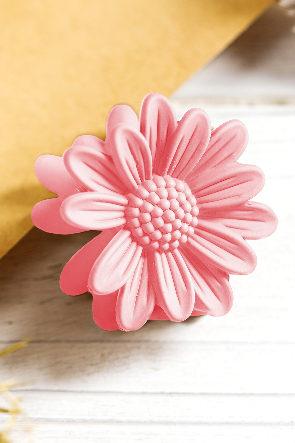 Pink Daisy Flower Hair Claw Clip
