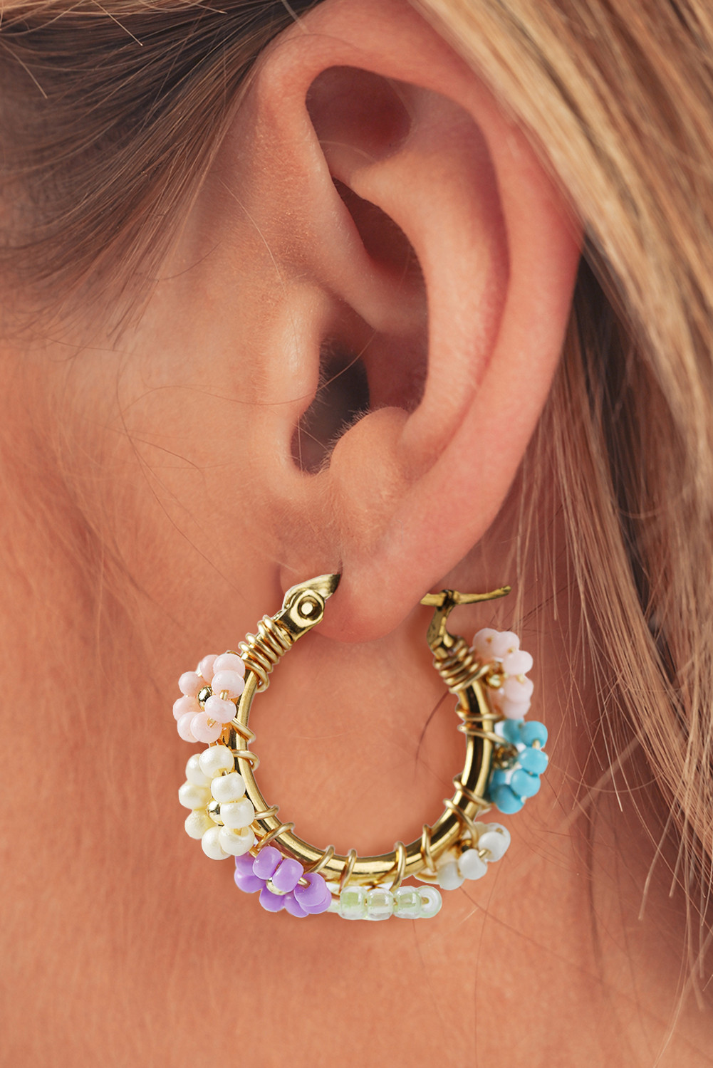 flower hoop earrings supplier