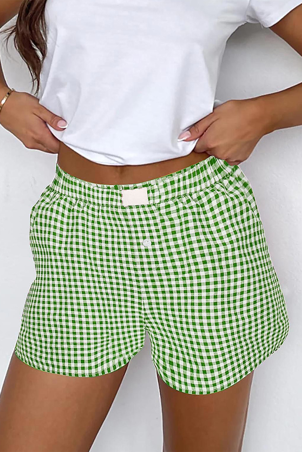 bulk plaid print shorts