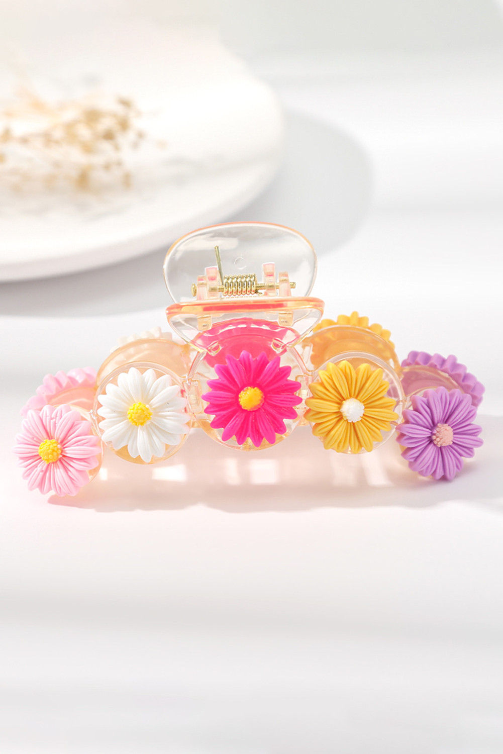 Yellow Flower Decor Large Hair Claw Clip