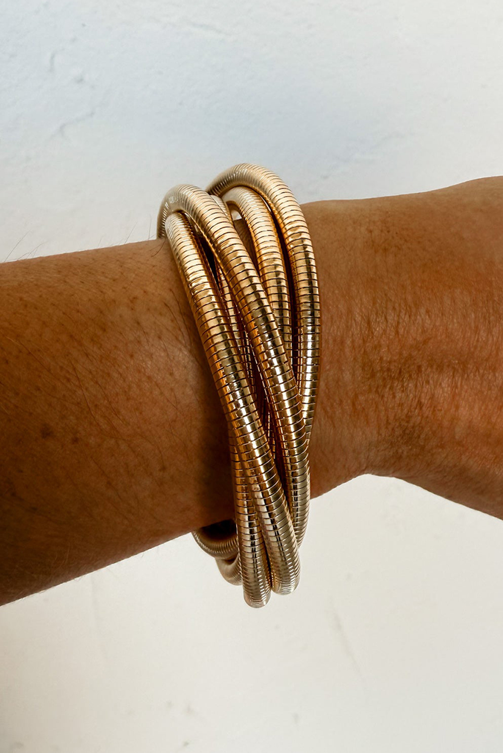 Shewin Wholesale Southern Gold Twisted Layered Stretch BRACELET