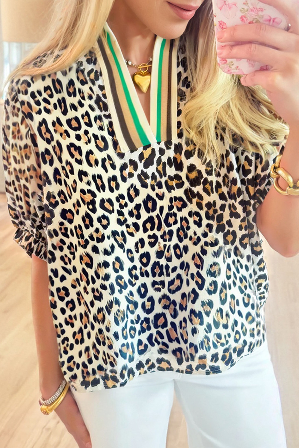 leopard blouses in bulk