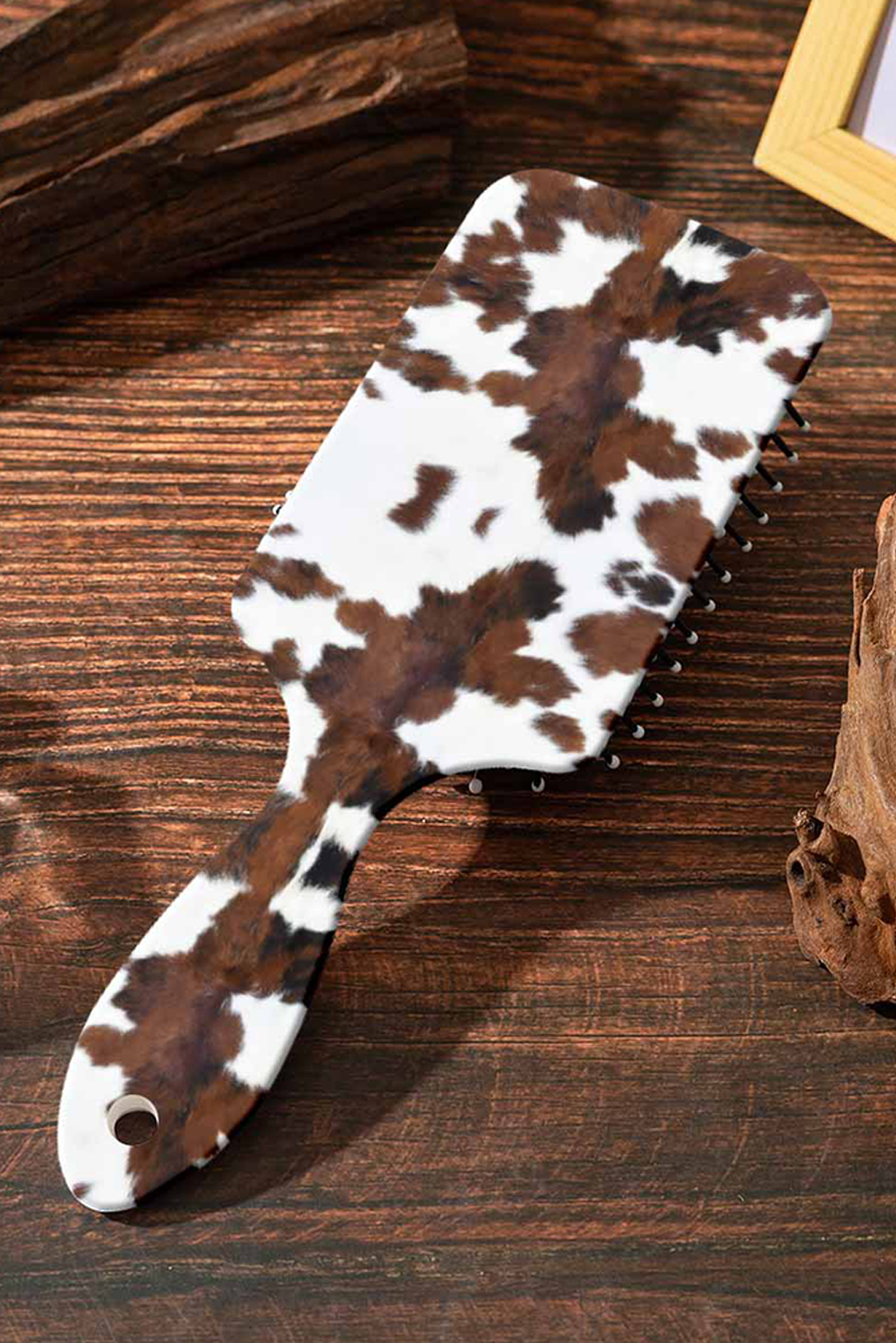 Shewin Wholesale Clothes Chestnut Cow Print HAIR Brush Comb