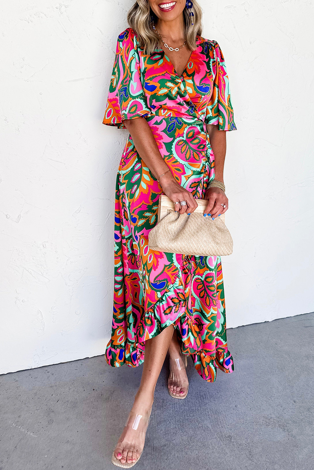 ruffle hem boho dresses bulk