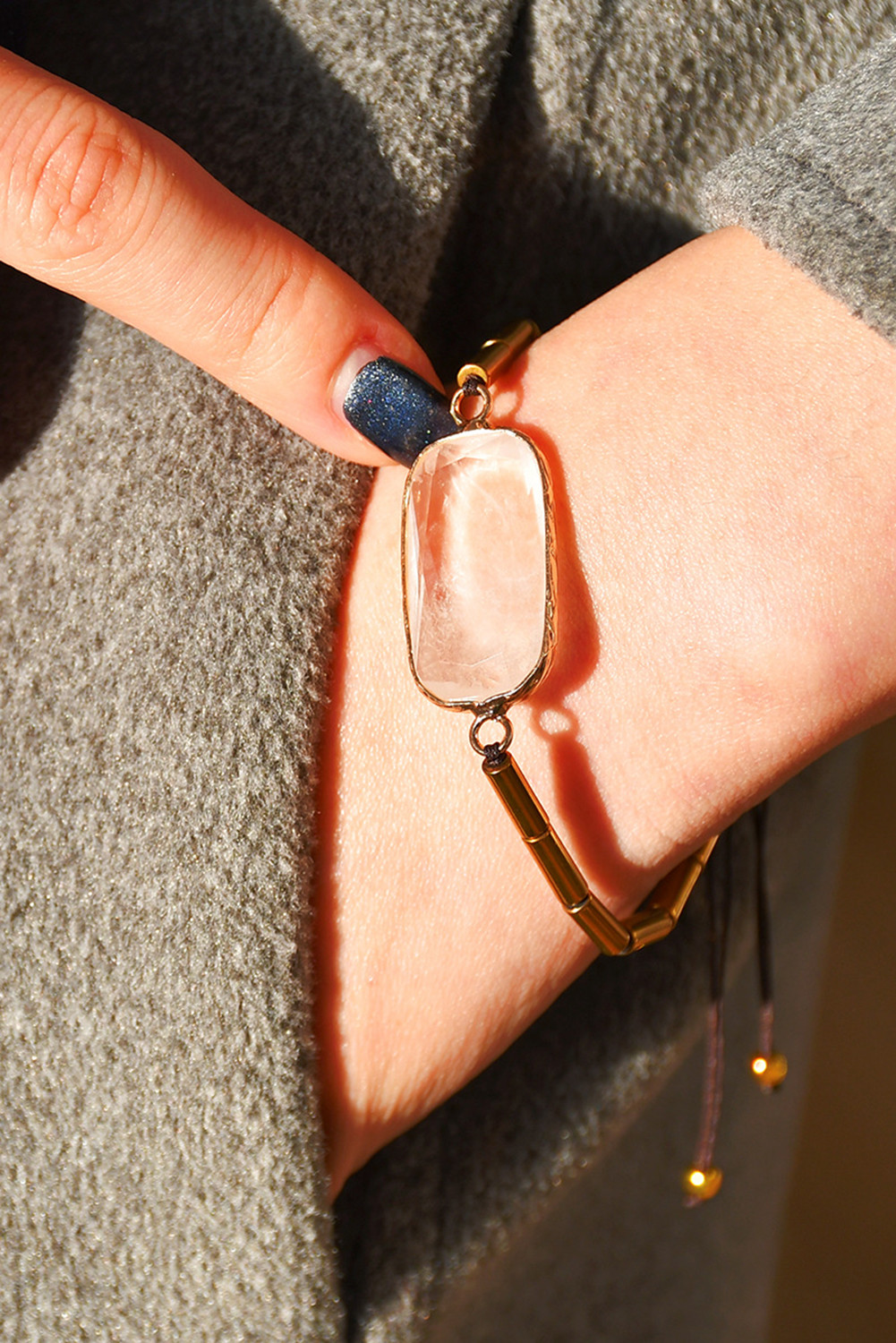 Gold Crystal Elegant Adjustable Bracelet