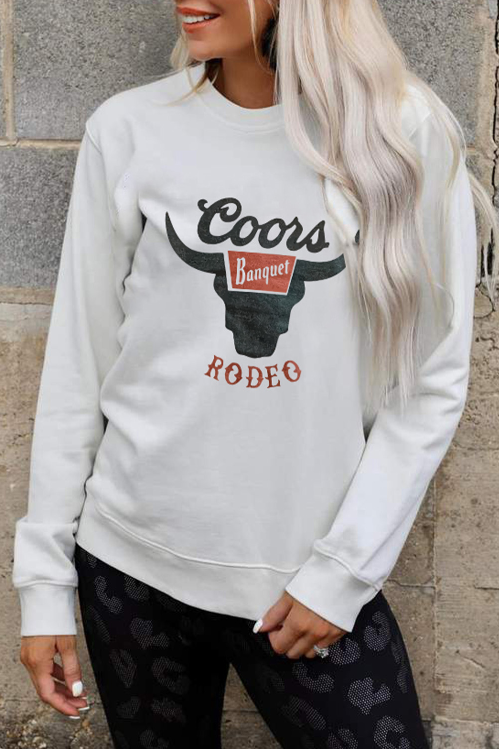 Coors Rodeo Banquet Graphic Sweatshirt | Shewin Wholesale
