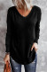 Black Casual Long Sleeve Shirt for Women