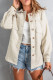 Casual Patch Pocket Button Up Suede Jacket for Women