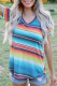 Samarreta colorida de màniga curta amb coll en V d'art asteca