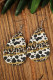White Cow Leopard Prints Hook Earrings