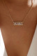 MAMA Letter Rhinestone Casual Gold Necklace for Women