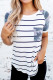 Camo Raglan Sleeve Slim Fit Stripes Shirt