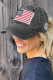 Black Casual American Flag Embroidered Baseball Hat