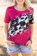 Rosy Paisley and Animal Print Short Sleeve T Shirt for Women
