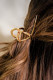 Gold Casual Large Metallic Hair Claw