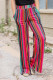 Pantalons amples de cintura alta amb estampat occidental multicolor