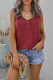 Casual Snap Button Chest Pocket Tank Top for Women
