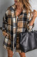 Long Sleeve Flannel Button Up Plaid Jacket for Women