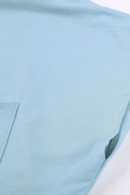 Chest Pocket Cap Sleeve Casual T Shirt for Women