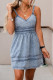 Mini vestit de mezclilla sense esquena de cami d'estiu per a dona
