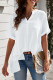 Plaid Print Back Pleated Side Split Casual White Blouse for Women
