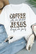 Leopard Letter Print Sayings Graphic White Tee for Women