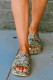 Western Leopard Print Soft Rubber Slides Shoe for Women