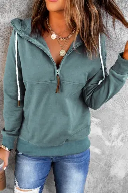 Dusty blue zip up hoodie clearance