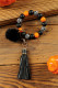 Multicolor Funny Ghost Skull Beads Bracelet Tassel Pendant Keychain