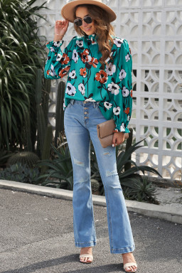 mock neck blouses in bulk