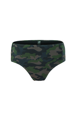 Green Camouflage Print Halter Backless Tankini Swimsuit