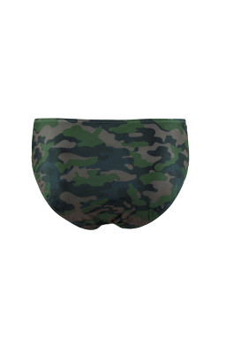 Green Camouflage Print Halter Backless Tankini Swimsuit