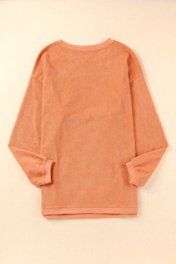 2023 Orange Drop Shoulder Oversized Sweatshirt for Women