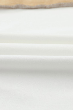 Khaki Color Block Exposed Seam Long Sleeve Top