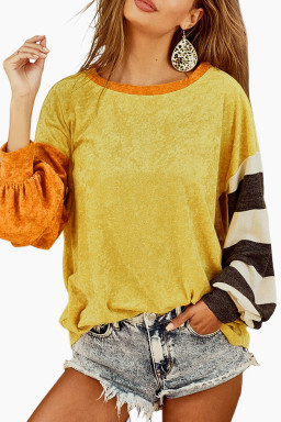 Ginger Patchwork Striped Drop Sleeve Top