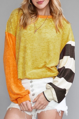 Ginger Patchwork Striped Drop Sleeve Top